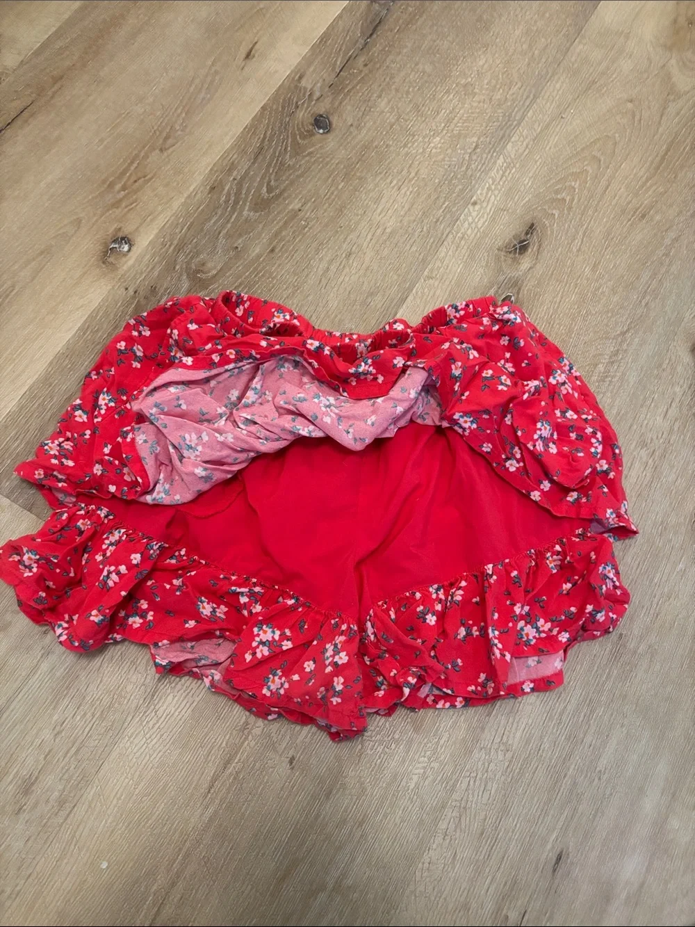 Girls Floral Romper Skirt